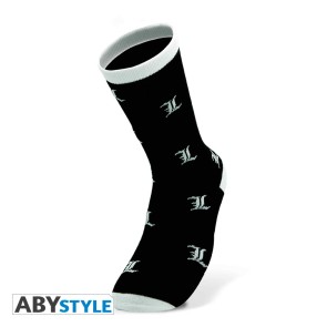 Death Note L One Size Socks - Black & White