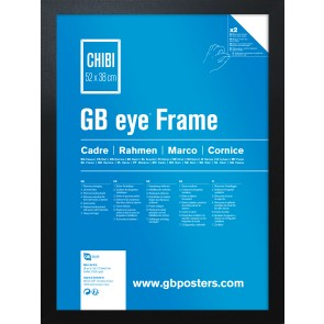 GB Eye Contemporary Wooden Black Picture Frame - Chibi - 52 x 38cm