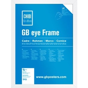 GB Eye Contemporary Wooden White Picture Frame - Chibi - 52 x 38cm