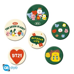 BT21 Green Planet Badge Pack