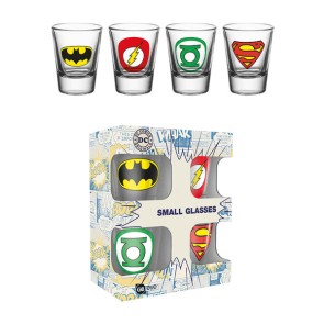DC Comics Justic League Shot Glasses - Set of 4