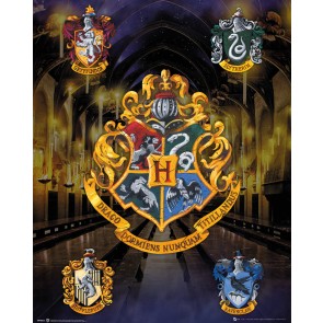 Harry Potter House Crests Mini Poster