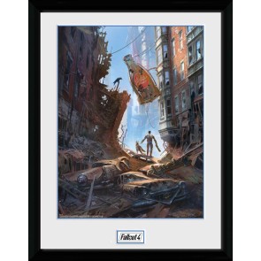 Fallout Street Scene 30 x 40cm Framed Collector Print