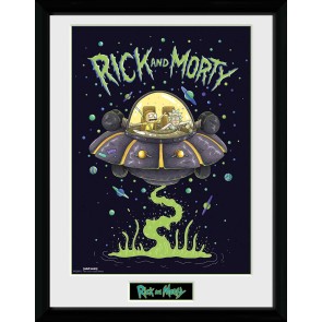 Rick & Morty Ship 30 x 40cm Framed Collector Print