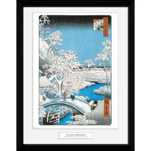 Hiroshige The Drum Bridge 30 x 40cm Framed Collector Print