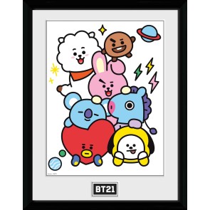 BT21 Characters Stack 30 x 40cm Framed Collector Print